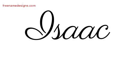 how to write isaac in cursive